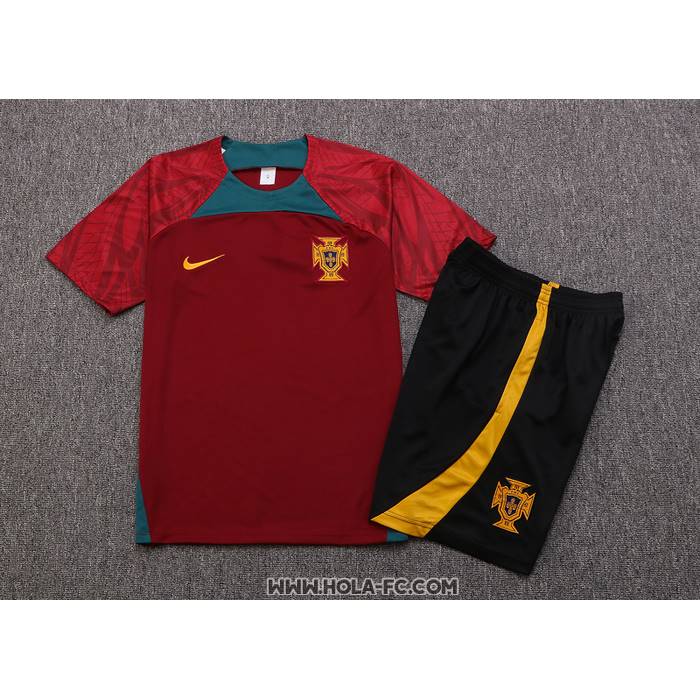 Chandal del Portugal 2022-2023 Manga Corta Rojo - Pantalon Corto